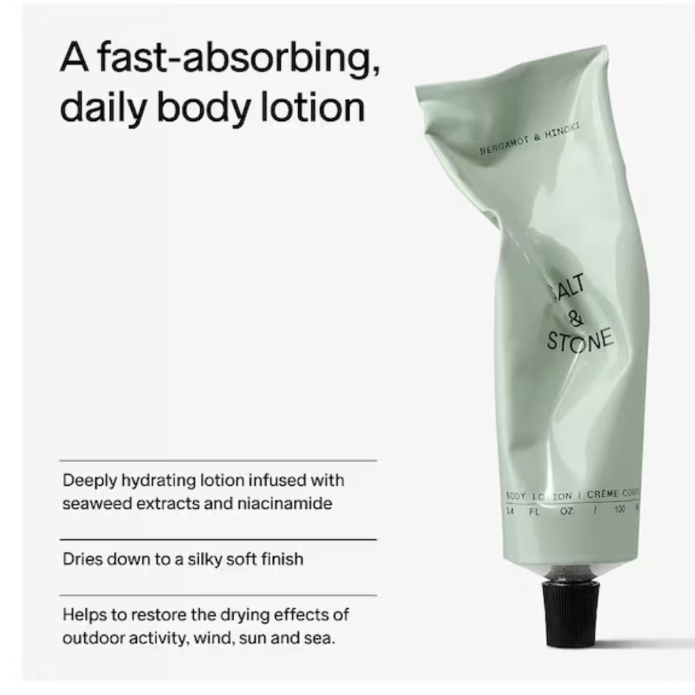 SALT & STONE Contingency Body Lotion In Bergamot & Hinoki Cream - Picture 12 of 15